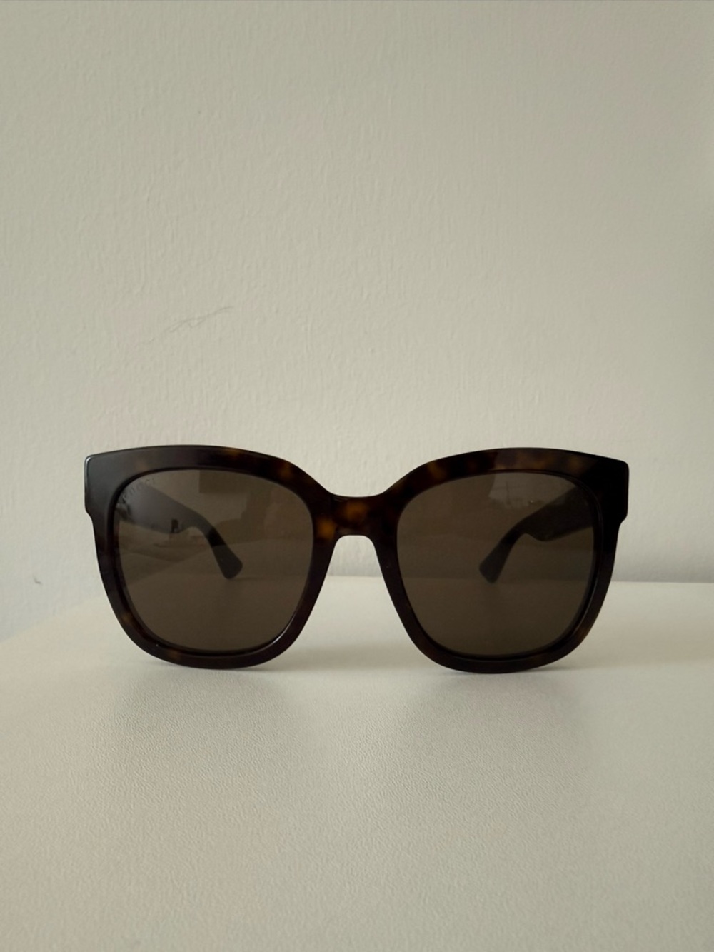 Authentic Gucci Square Women’s Sunglasses - Tortoiseshell; Brown Lenses